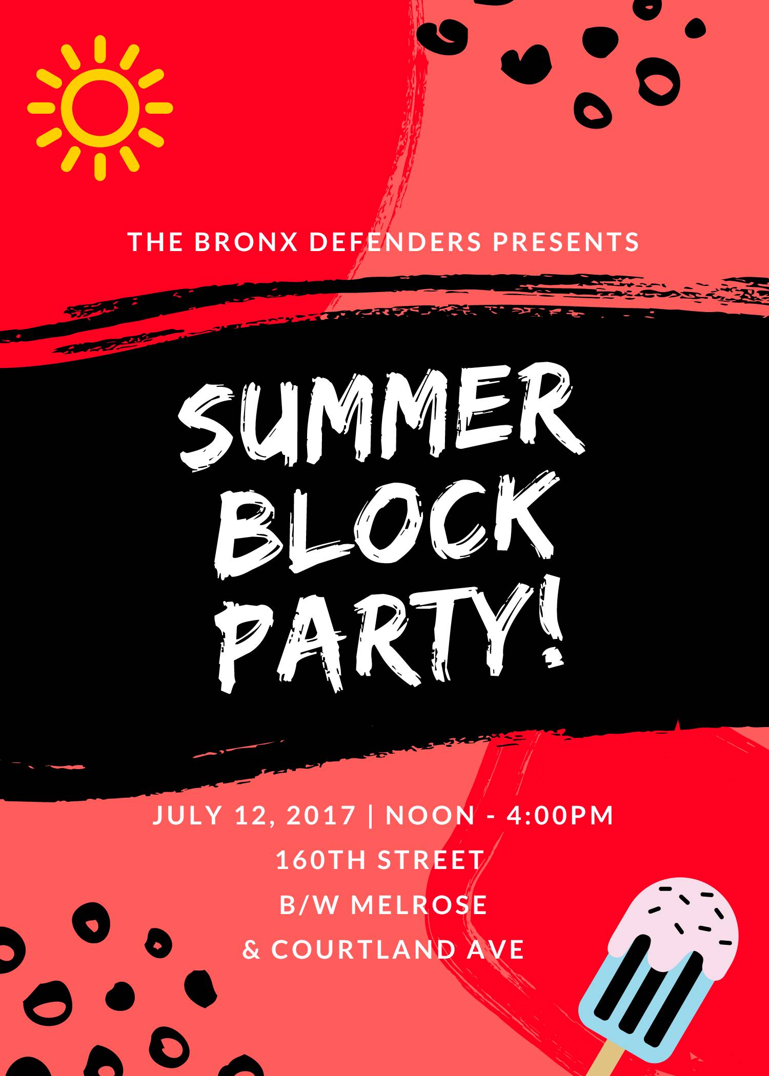 block party flier